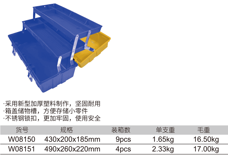 折叠塑料工具箱(图1)